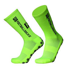 将图片加载到图库查看器，Unisex Cycling Socks Football Socks Round Silicone Suction Cup Grip Anti Slip Soccer Socks Sports Baseball Rugby Socks For Men And Women
