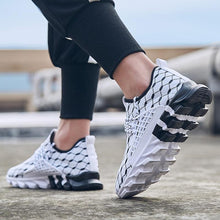 Load image into Gallery viewer, Mens Lightweight Breathable White Sneakers Casual Spring New Fashion Comfortable Walking  Slip-On Sneakers Breathable Fashion Athletic Gym Casual Tennis Sneakers Modern Design Shoes

