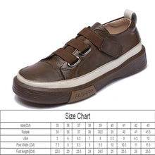 将图片加载到图库查看器，Luxury Leather Womens Sneakers Spring Shoes New Genuine Leather Casual Women Fashion Flat Girl Student Shoes Comfortable Women's Casual Flats Elegant Soft Walking Sneakers

