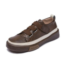 将图片加载到图库查看器，Luxury Leather Womens Sneakers Spring Shoes New Genuine Leather Casual Women Fashion Flat Girl Student Shoes Comfortable Women's Casual Flats Elegant Soft Walking Sneakers
