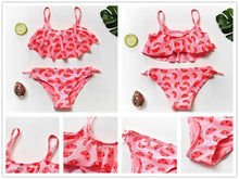 Load image into Gallery viewer, Girls Swimsuit High quality Girls swimwear Two pieces Kids Bikini Set Swimming Suit For Children Girls Swimsuit Flounce Bikini Set 2 Piece Swimwear Watermelon Ruffle Bathing Suits
