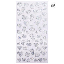 Load image into Gallery viewer, Alphabet Love Shaped  Pattern 3D Nail Stickers Slider Valentine Day Decals Foil For Love Nail Art Decoration Pop Art Nail Stickers Sexy Girl Designs Comics Water Transfer Decals Manicure Lips Nail Art Decorations Slider Nail Art Stickers
