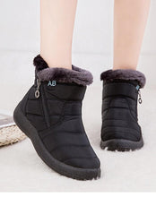 Load image into Gallery viewer, Fashion Womens Waterproof Boots Snow Boots For Winter Casual Lightweight Ankle Warm Winter Boots Fur Lined Warm Ankle Boots Slip On Waterproof Outdoor Booties Comfortable Shoes For Women
