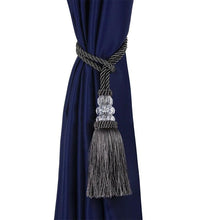 Load image into Gallery viewer, Faux Crystal Beaded Tassels Fringe Curtain Tieback Rope Window Decoration Door Hanging Ball Tassel Accessories Wonderful Curtain Holdbacks Curtains Tiebacks Home Decorative Braided Buckle Fastener Accessories Window Drapery Ball Tassels Tiebacks 50CM
