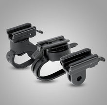 将图片加载到图库查看器，Bicycle Headlight Holder Front LED Lamp Buckle Quick Mount Release Helmet Adaptor Bracket Light Switch 360°Rotation Flashlight Mount Holder Bicycle Cycle Bike Front Torch Mount LED Headlight Holder Clip Clamp Rubber For Diameter Flashlight
