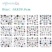 将图片加载到图库查看器，New Geometric Letter Nail Sticker Water Slider Winter Decal Christmas New Year Gift Nail Slider Temporary Tattoos Women Nail Art Stickers Water Transfer Decals Design Nail Art Supplies Manicure Acrylic Nail Foil Stencils Decorations
