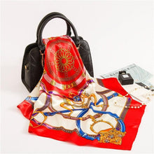 Load image into Gallery viewer, Luxury Long Soft Square Silk Scarves Lightweight Elegant Satin Silk Soft Head Wrap Escharpe Hijab Scarf Muslim Female Silky Shawls Wrap Hair Head Scarves Bandanna For  Women 90*90cm
