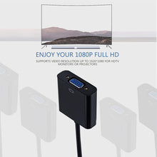 Load image into Gallery viewer, HD 1080P HDMI Compatible To VGA Adapter Converter Cable Gold-Plated HDMI to VGA Adapter For Laptop TV To Projector Display HDTV
