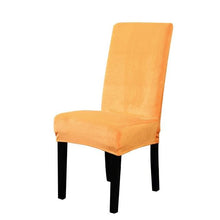 Load image into Gallery viewer, Washable Elastic Seat Parsons Chair Covers Thick Chair Cover Washable Elastic Winter Warm Chair Protector Case Kitchen Restaurant  Washable Spandex Kitchen Chair Covers for Dining Room Christmas Decoration Holiday Party

