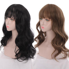 将图片加载到图库查看器，Synthetic Wigs For Women Daily Cosplay Long Water Wave  Lolita Wig With Bangs Cold Brown Heat Resistant Hair Bob Wigs For Black Women Cosplay Wigs For Women Gifts for Girlfriends
