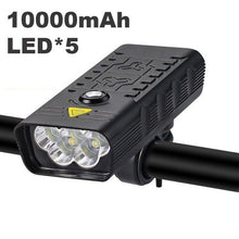 Load image into Gallery viewer, Bike Light USB Rechargeable 3000 Lumens Bike Headlight LED Super Bright Flashlight Front Lights And Back Rear Light Adjustable Lightness Waterproof And Large Capacity Battery 10000mAh
