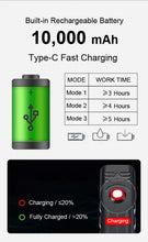 Load image into Gallery viewer, Bike Light USB Rechargeable 3000 Lumens Bike Headlight LED Super Bright Flashlight Front Lights And Back Rear Light Adjustable Lightness Waterproof And Large Capacity Battery 10000mAh
