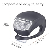 将图片加载到图库查看器，Mini Silicone Bicycle Front Rear Light Set 3 Modes Waterproof Mountain Road Bike Cycling Headlight Tail Warning Lamp Front And Rear Silicone LED Bike Headlight And Taillight Waterproof And Safety Road Mountain Bike Lights
