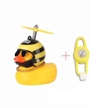 Load image into Gallery viewer, Yellow Small Bike Duck Bicycle Bell Luminous Normal Duck Ducky Bicycle Airscrew Helmet Wind Motor Riding Cycling Lights Horn Rubber Duck Helmet Bike Horn Bell Car Decoration Bicycle Horn
