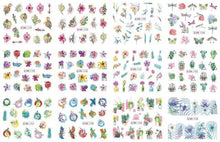 将图片加载到图库查看器，New Geometric Letter Nail Sticker Water Slider Winter Decal Christmas New Year Gift Nail Slider Temporary Tattoos Women Nail Art Stickers Water Transfer Decals Design Nail Art Supplies Manicure Acrylic Nail Foil Stencils Decorations
