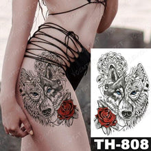 Load image into Gallery viewer, Luxury Big Waterproof Temporary Sticker Tattoo Large Flowers And Animals Body Tattos For Womens
