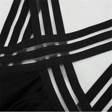 将图片加载到图库查看器，Luxury Women Black Swimsuits Women High Neck One Piece Swimsuits For Women Mesh Bathing Suits Open Back Swimwear One Piece Swimwear For Lady High Neck Bandage Cross Back Swimming Suit Female Holiday Beachwear
