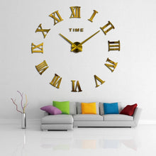 Load image into Gallery viewer, Wall Clock Promotion New Home Decor Large Roman Mirror 3D Wall Clock Mirror Surface Decorative Clock Large Wall Sticker Clock for Living Room Bedroom Office Home Decorations Fashion  Modern Quartz Clocks Living Room  Sticker Watch
