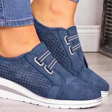 Load image into Gallery viewer, New High Heel Casual Womens Sneakers Breathable Height Increasing Shoes Air Cushion Comfortable Sneakers Women's Vulcanize Leather Shoes Luxury Walking Women Outdoor Shoes
