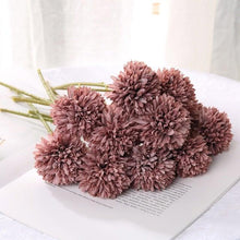 将图片加载到图库查看器，Silk Flower Arrangements Bunch Artificial Flower Bouquet Ball Fake Flowers Home Widding Decoration Valentines Day Gifts
