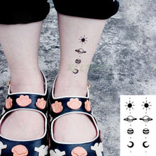 Load image into Gallery viewer, Elegant Black Waterproof Temporary Tattoo Stickers Moon Hill Modern Body Art Stickers Hand Foot High Quality For Womens
