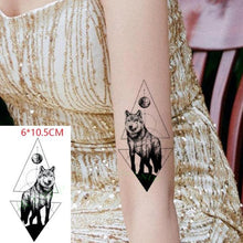Load image into Gallery viewer, Elegant Black Waterproof Temporary Tattoo Stickers Moon Hill Modern Body Art Stickers Hand Foot High Quality For Womens
