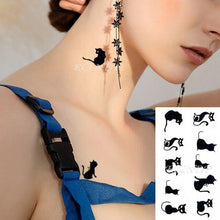 Load image into Gallery viewer, Elegant Black Waterproof Temporary Tattoo Stickers Moon Hill Modern Body Art Stickers Hand Foot High Quality For Womens
