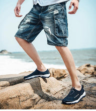 将图片加载到图库查看器，Summer Mesh Beach Men Shoes  Lightweight Breathable Walking Footwear New Slip-On Comfortable Outdoor Walking Footwear Non-Slip Running Climbing Shoes Sneakers Lightweight Breathable Walking Shoes
