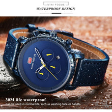 Load image into Gallery viewer, Fashion Multifunctional Mens Watches Sport Quartz Round Analog Watches Modern Leather Strap Design
