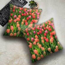 将图片加载到图库查看器，Bright Red Flower Cushion Cover Home Fashion Decoration Red Orange Pink Poppy Flowers Decorative Throw Pillow Cover Case Cushion Home Living Room Pillow Case Super Soft Short Plush Cushion Cover 45x45CM
