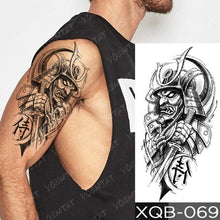 将图片加载到图库查看器，Elegant Black Waterproof Temporary Tattoo Sticker Lion Tiger Bear Flash Tattoos Leopard Wolf Colorful Big Tattoo Stickers For Mens Womens
