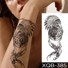 将图片加载到图库查看器，Elegant Black Waterproof Temporary Tattoo Sticker Lion Tiger Bear Flash Tattoos Leopard Wolf Colorful Big Tattoo Stickers For Mens Womens
