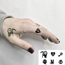 将图片加载到图库查看器，Elegant Waterproof Tattoo Sticker Sun Moon Fake Tatto Fashion Moon Temporary Fun Sun Wave Magic Tatoos For Womens Mens
