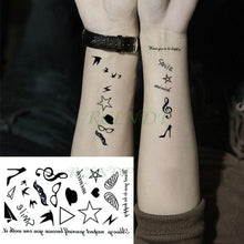 将图片加载到图库查看器，Elegant Waterproof Tattoo Sticker Sun Moon Fake Tatto Fashion Moon Temporary Fun Sun Wave Magic Tatoos For Womens Mens
