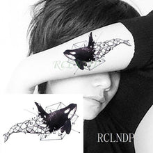 将图片加载到图库查看器，Elegant Waterproof Tattoo Sticker Sun Moon Fake Tatto Fashion Moon Temporary Fun Sun Wave Magic Tatoos For Womens Mens
