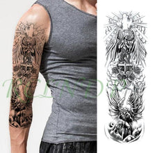 Load image into Gallery viewer, Extra Large Full Arm Leg Body Hand Waterproof Fake Tattoo Stickers Temporary Realistic Black Modern Mens Tattoo

