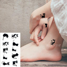 Load image into Gallery viewer, Elegant Waterproof Temporary Tattoo Sticker Cat Fox Flash Tatoo Neck Hand Modern Tattoo Stickers Butterflies Cats For Womens
