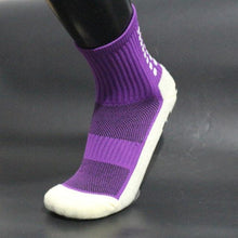 将图片加载到图库查看器，Unisex Cycling Socks Football Socks Round Silicone Suction Cup Grip Anti Slip Soccer Socks Sports Baseball Rugby Socks For Men And Women
