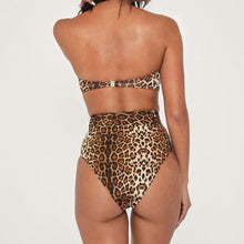 将图片加载到图库查看器，High Waist Bikini Black Swimwear Women Swimsuit High Leg Bikinis Set Women High Waist Bandeau Bikini Set Strapless 2 Piece Bathing Suit Swimsuits Tie Wrap Swimsuits Swimming for Bathing Suit Woman Swimsuits
