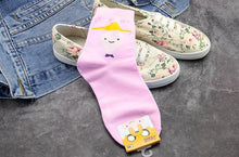 Load image into Gallery viewer, Anime Adventure Time Sock Women Cartoon Cute Socks Ice King Lumpy Space Princess Fun Autumn Winter Yellow Cotton Socks Warm Socks For Men And Women
