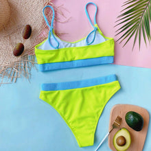 将图片加载到图库查看器，Female Push Up Swimsuit Modern Swimwear For Women Bikinis High Waist Bikini Set Solid Bikini 2 Piece Swimsuit Bathing Suits Women Bathing Suit High Waist Bikini Set Sport Wear Swimming Suit Bikini
