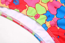 Load image into Gallery viewer, String Bikini Swimsuit Floral Print Swimwear Women Bathing Suit High Waist Bikini Set Beachwear Women's Floral Printed Swimsuit Knotted String Triangle Bikini Tie Side High Cut Cheeky Bikini Set
