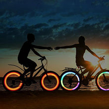 Load image into Gallery viewer, Waterproof Bicycle Spoke Light 3 Lighting Mode LED Bike Wheel Warning Light Colorful LED Bike Wheel Light Waterproof Easy Install Bicycles Wheel Spoke LED Lights With 3 Modes For Bicycle Present For Kids Teens Boys Girls Men Women
