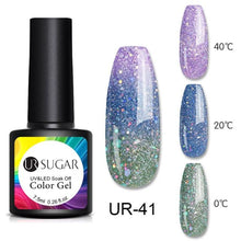 Load image into Gallery viewer, Luxury Modern Elegant Colorful Diamond Gel Nail Polish UV Temperature Color Changing Elegant Fashion Rainbow Colors For Womens
