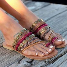 将图片加载到图库查看器，Women Sandals Flip-Flops Handmade Style Flip Flop Sandals Streetwear Fashion Shoes Women Flat Clip Toe Casual Floral Beach Flip Flop Comfy Shoes Summer Elegant Toe Ring Sandals
