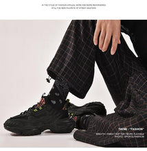 将图片加载到图库查看器，Mens Strong Casual Fashion Chunky Sneakers Height Increasing Spring Thick Sole Footwear Fashion High Quality Sneakers Slip on Walking Shoes High Top Casual Shoes For Men
