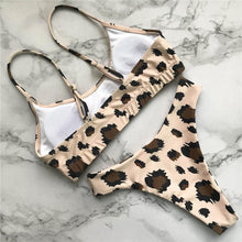 Load image into Gallery viewer, Leopard Bikini Women Swimwear Female Swimsuit Women Two Pieces Scalloped Bikini Set Swimsuits  Bathing Suit Two-pieces Bikini Set Bather Bathing Suit
