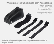 将图片加载到图库查看器，Waterproof Top Tube Bicycle Bag Hard Shell Bike Bag Stable Cycling Frame Bag Bike Accessories For Road Bike Bag Bike Top Tube Bag Bike Frame Bag Waterproof Stable Bicycle Frame Bag Bicycle Bag Professional Cycling Accessories

