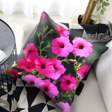 将图片加载到图库查看器，Bright Red Flower Cushion Cover Home Fashion Decoration Red Orange Pink Poppy Flowers Decorative Throw Pillow Cover Case Cushion Home Living Room Pillow Case Super Soft Short Plush Cushion Cover 45x45CM
