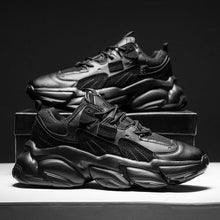 将图片加载到图库查看器，Fashion Mens Sneakers White Trend Casual Comfortable Black Mens Chunky Sneaker Design Summer White Outdoor Running Tennis Sneakers Sport Fashion Comfortable Casual Mens Sneakers
